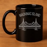 Mackinac Island Michigan 11oz C Handle Ceramic Mug