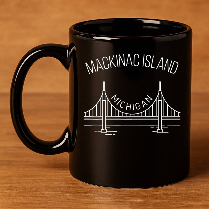 Mackinac Island Michigan 11oz C Handle Ceramic Mug