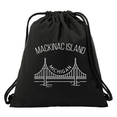 Mackinac Island Michigan Drawstring Bag