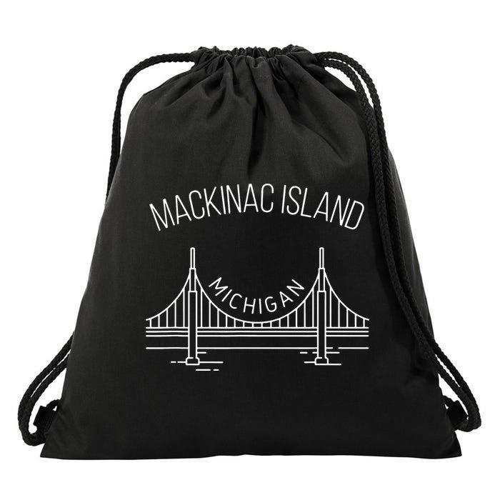 Mackinac Island Michigan Drawstring Bag