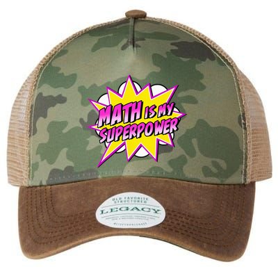Math Is My Superpower Superhero Comic Algebra Lover Legacy Tie Dye Trucker Hat