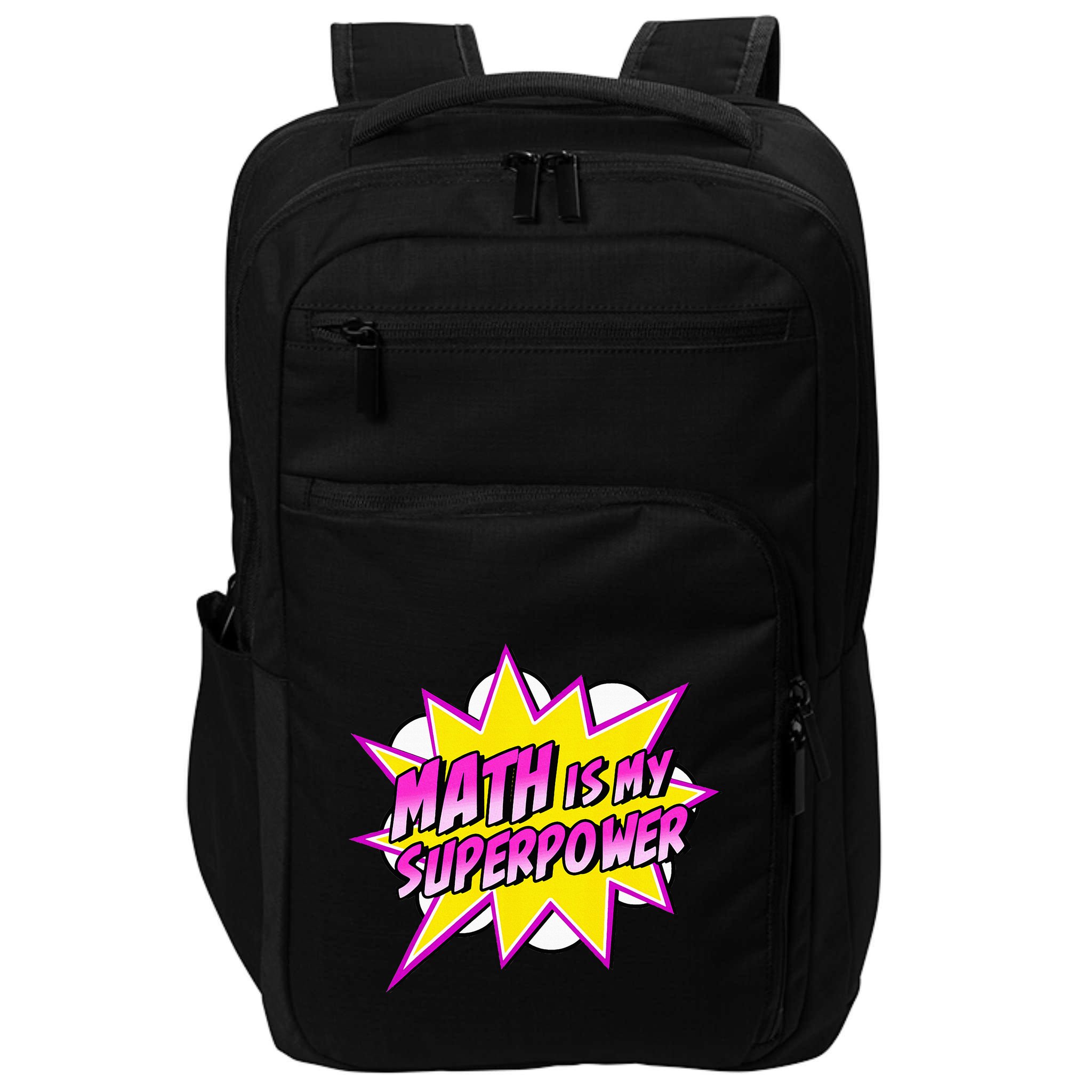 Math Is My Superpower Superhero Comic Algebra Lover Impact Tech Backpack