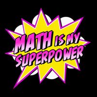 Math Is My Superpower Superhero Comic Algebra Lover Drawstring Bag