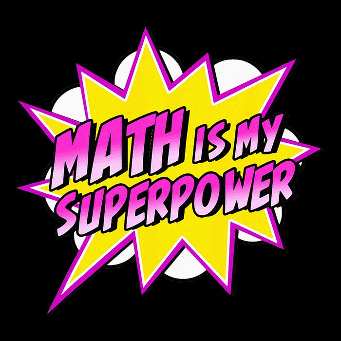 Math Is My Superpower Superhero Comic Algebra Lover Drawstring Bag
