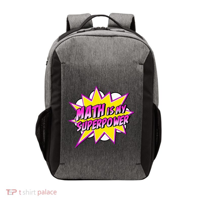Math Is My Superpower Superhero Comic Algebra Lover Vector Backpack