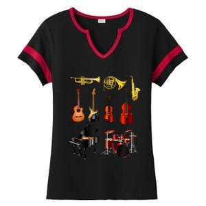 Musical Instruments Ladies Halftime Notch Neck Tee