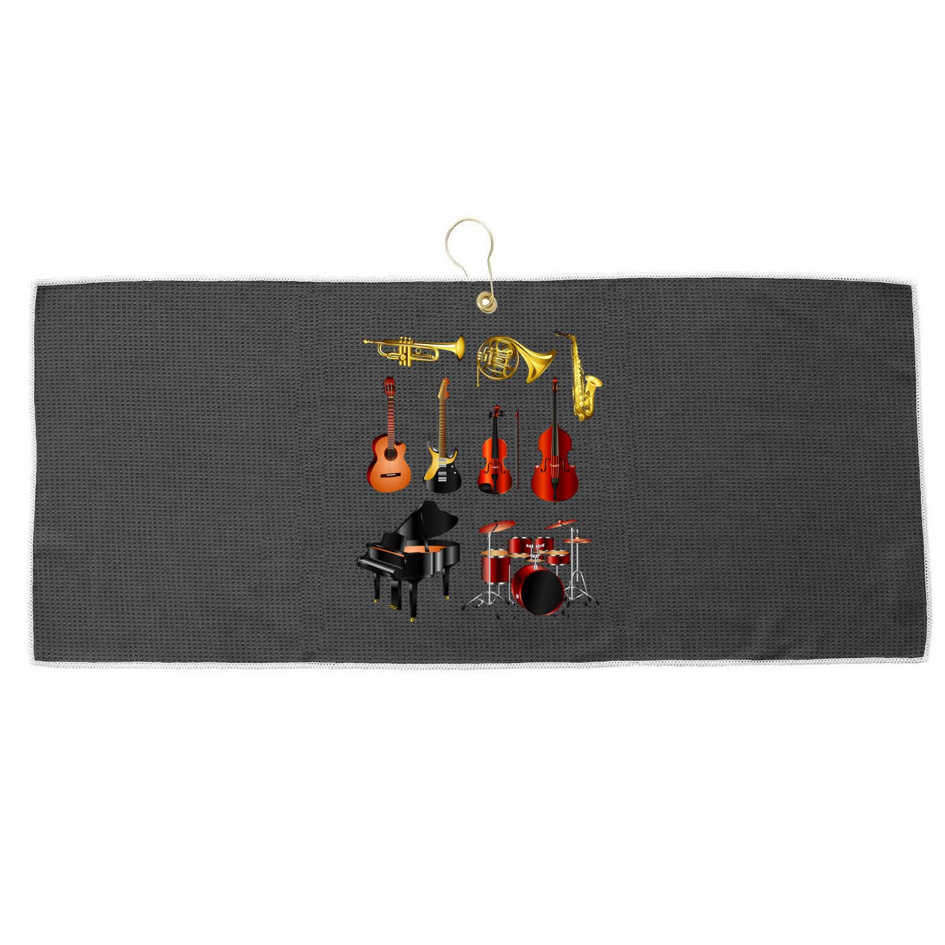 Musical Instruments Large Microfiber Waffle Golf Towel
