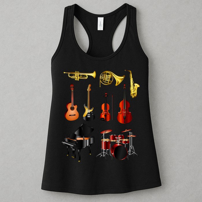 Musical Instruments Womens Tank Top