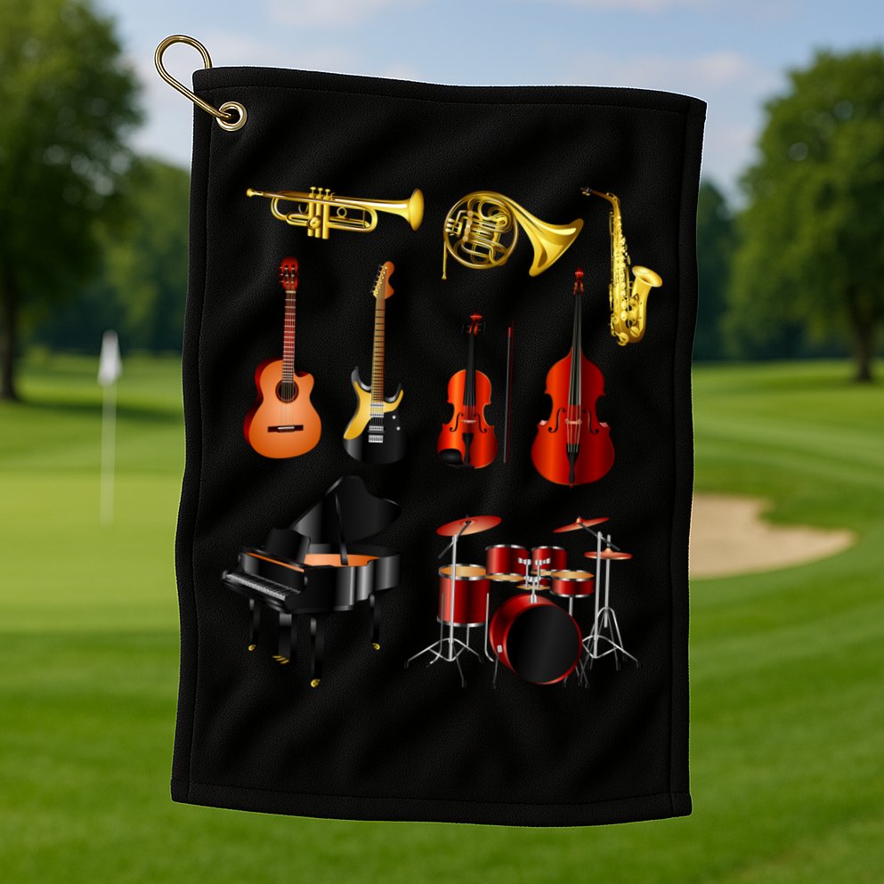 Musical Instruments Golf Towel
