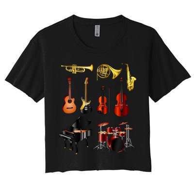 Musical Instruments Crop Top