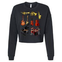 Musical Instruments Cropped Pullover Crew