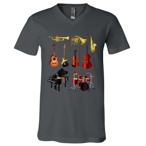 Musical Instruments V-Neck T-Shirt