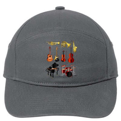 Musical Instruments 7-Panel Snapback Hat
