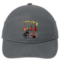 Musical Instruments 7-Panel Snapback Hat