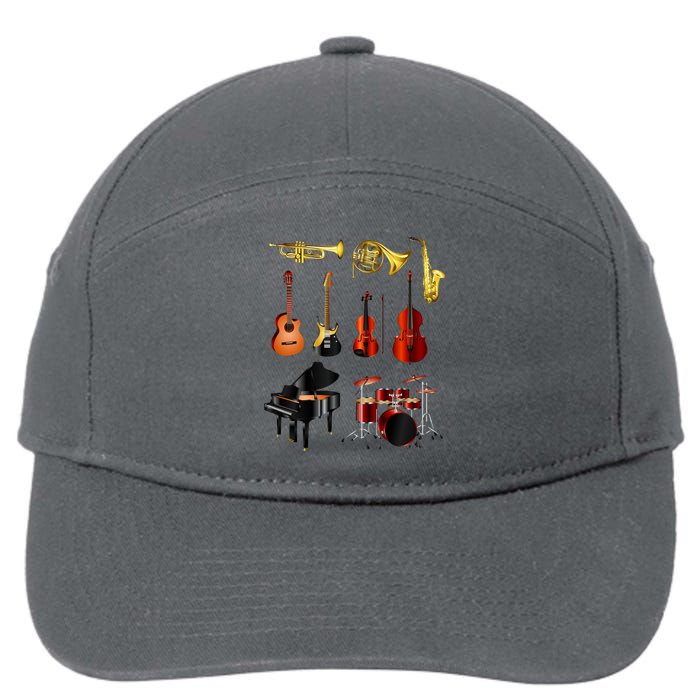 Musical Instruments 7-Panel Snapback Hat