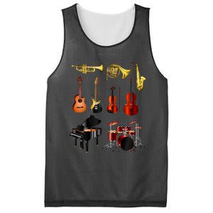 Musical Instruments Mesh Reversible Basketball Jersey Tank