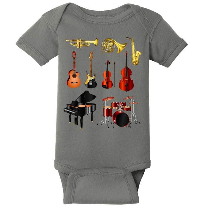 Musical Instruments Baby Bodysuit