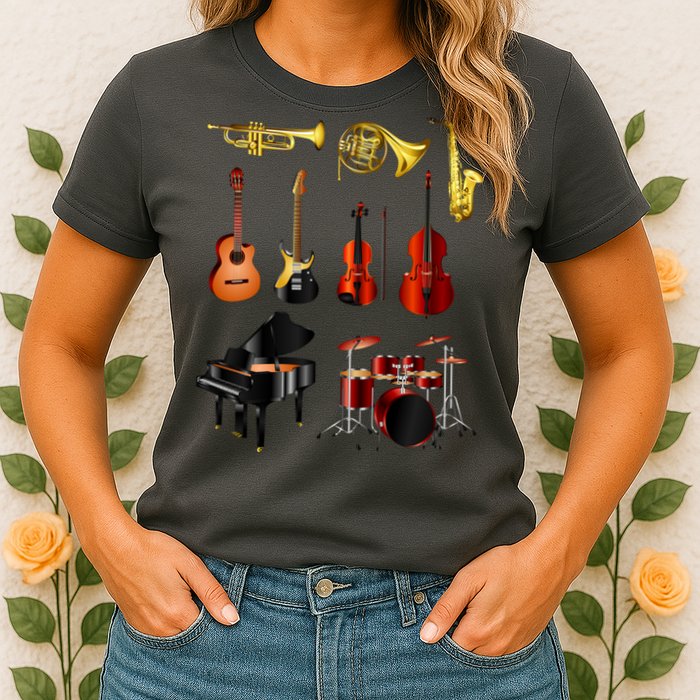 Musical Instruments Womens T-Shirt