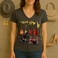 Musical Instruments Women's V-Neck T-Shirt