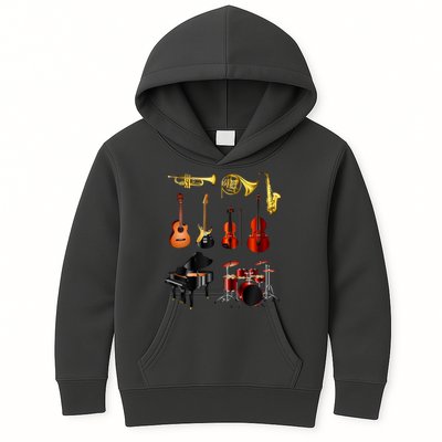 Musical Instruments Kids Hoodie