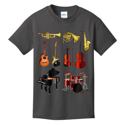 Musical Instruments Kids T-Shirt