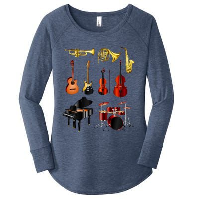 Musical Instruments Women's Perfect Tri Tunic Long Sleeve Shirt