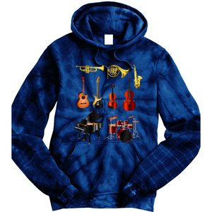 Musical Instruments Tie Dye Hoodie