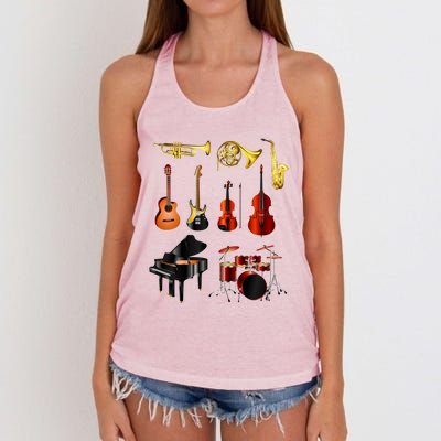 Musical Instruments Women's Knotted Racerback Tank