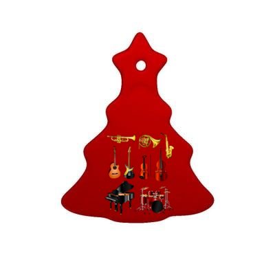 Musical Instruments Ceramic Tree Ornament