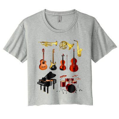 Musical Instruments Women's Crop Top Tee