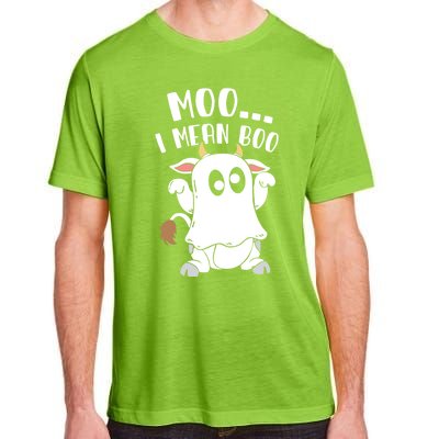 Moo I Mean Boo Ghost Cow Halloween Gift Adult ChromaSoft Performance T-Shirt