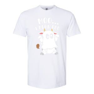 Moo I Mean Boo Ghost Cow Halloween Gift Softstyle CVC T-Shirt