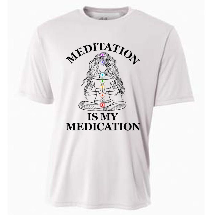 Meditation Is My Medication Kundalini Yoga Chakra Spiritual Cooling Performance Crew T-Shirt