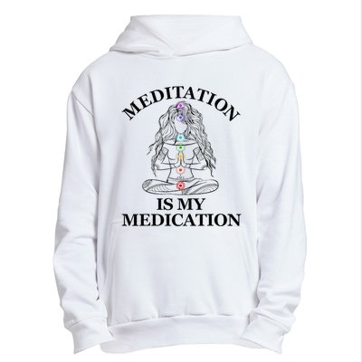 Meditation Is My Medication Kundalini Yoga Chakra Spiritual Urban Pullover Hoodie