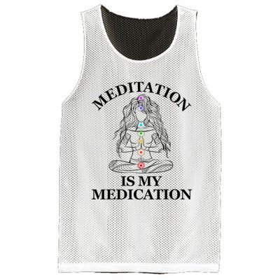 Meditation Is My Medication Kundalini Yoga Chakra Spiritual Mesh Reversible Basketball Jersey Tank