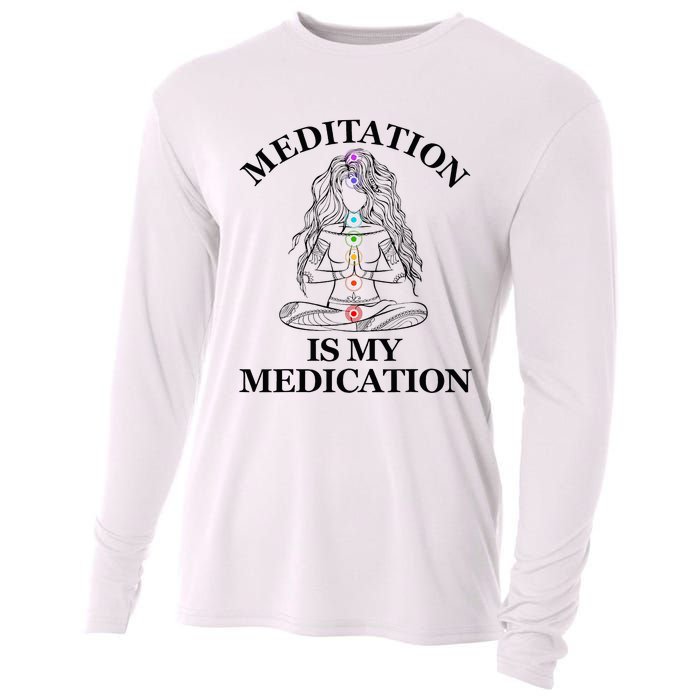 Meditation Is My Medication Kundalini Yoga Chakra Spiritual Cooling Performance Long Sleeve Crew