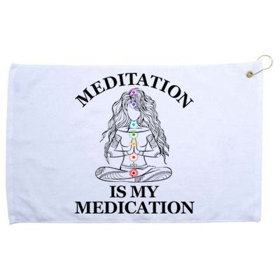 Meditation Is My Medication Kundalini Yoga Chakra Spiritual Grommeted Golf Towel