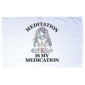 Meditation Is My Medication Kundalini Yoga Chakra Spiritual Microfiber Hand Towel