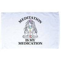 Meditation Is My Medication Kundalini Yoga Chakra Spiritual Microfiber Hand Towel