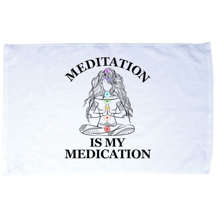 Meditation Is My Medication Kundalini Yoga Chakra Spiritual Microfiber Hand Towel