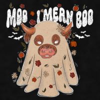 Moo I Mean Boo Funny Halloween Pig Ghost Ladies PosiCharge Tri-Blend Wicking Tank