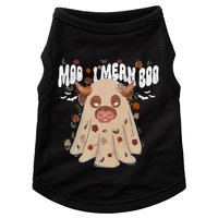 Moo I Mean Boo Funny Halloween Pig Ghost Doggie Tank