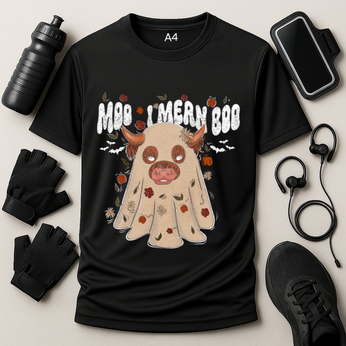 Moo I Mean Boo Funny Halloween Pig Ghost Performance Shirt