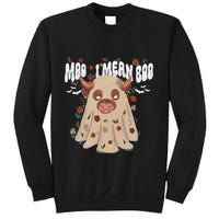 Moo I Mean Boo Funny Halloween Pig Ghost Sweatshirt