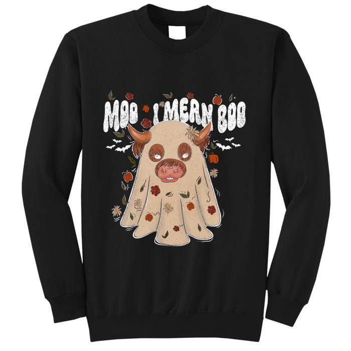 Moo I Mean Boo Funny Halloween Pig Ghost Sweatshirt