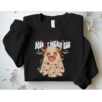 Moo I Mean Boo Funny Halloween Pig Ghost Sweatshirt