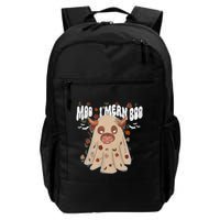 Moo I Mean Boo Funny Halloween Pig Ghost Backpack