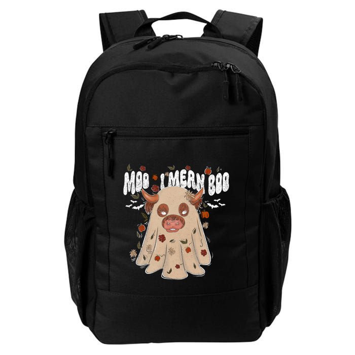 Moo I Mean Boo Funny Halloween Pig Ghost Backpack