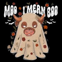 Moo I Mean Boo Funny Halloween Pig Ghost 7-Panel Snapback Hat