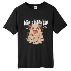 Moo I Mean Boo Funny Halloween Pig Ghost Tall Fusion ChromaSoft Performance T-Shirt